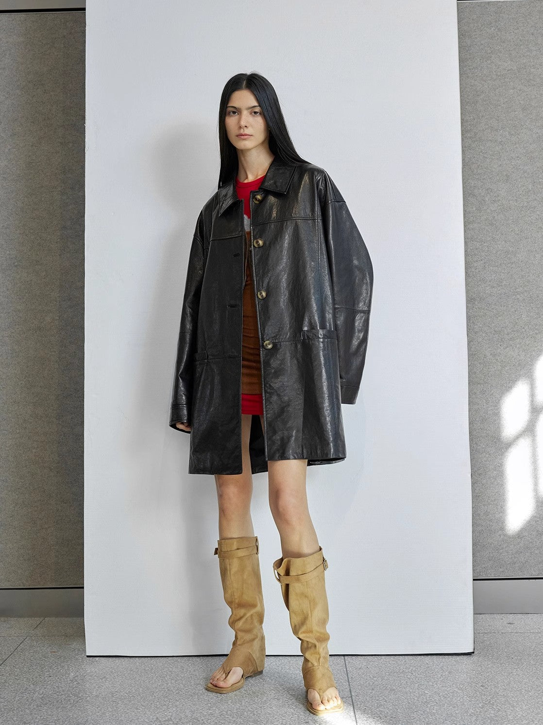 Notting Hill Diary Limited Edition Waxed Goat Leather/Retro Casual Lapel image 3