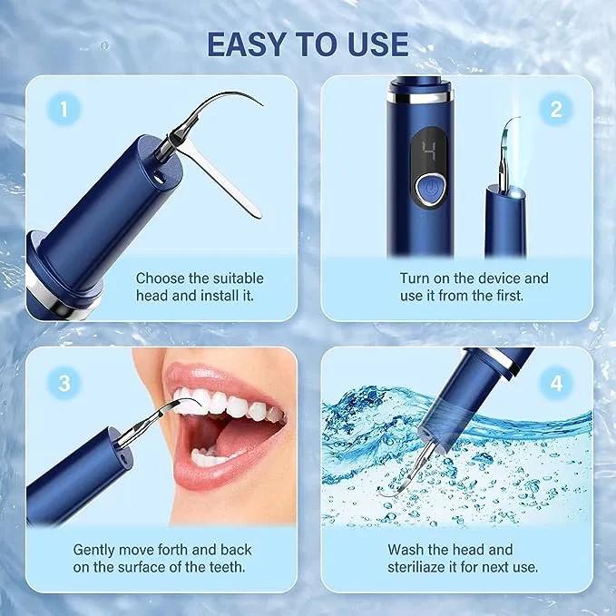 LED Light, Electric Cleaner Tool for Teeth, Teeth Cleaning Kit with 4 Modes USB image 3