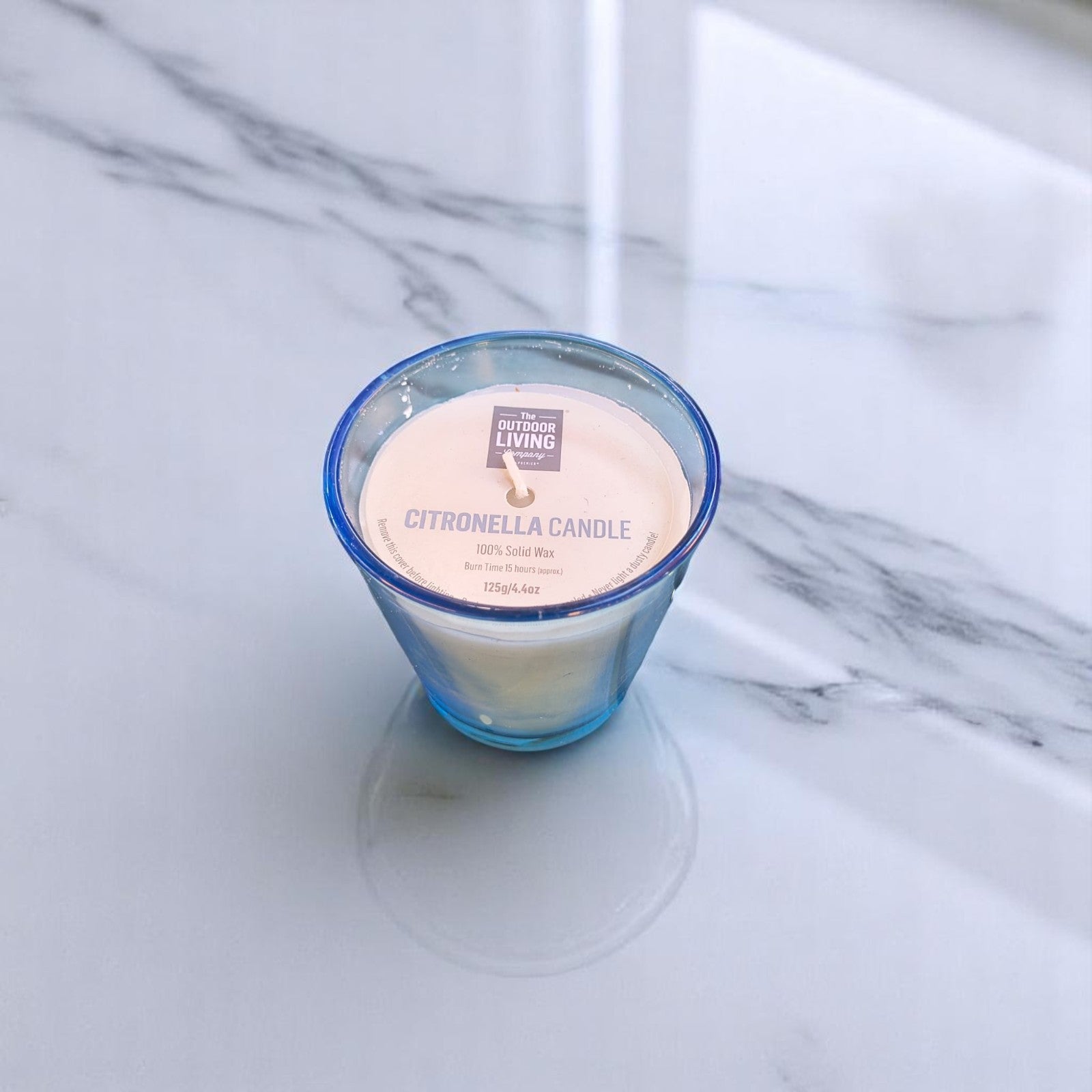 Citronella Candles Outdoor – 2/4 Pack Insect Repellent Candles in Colored Glass image 1