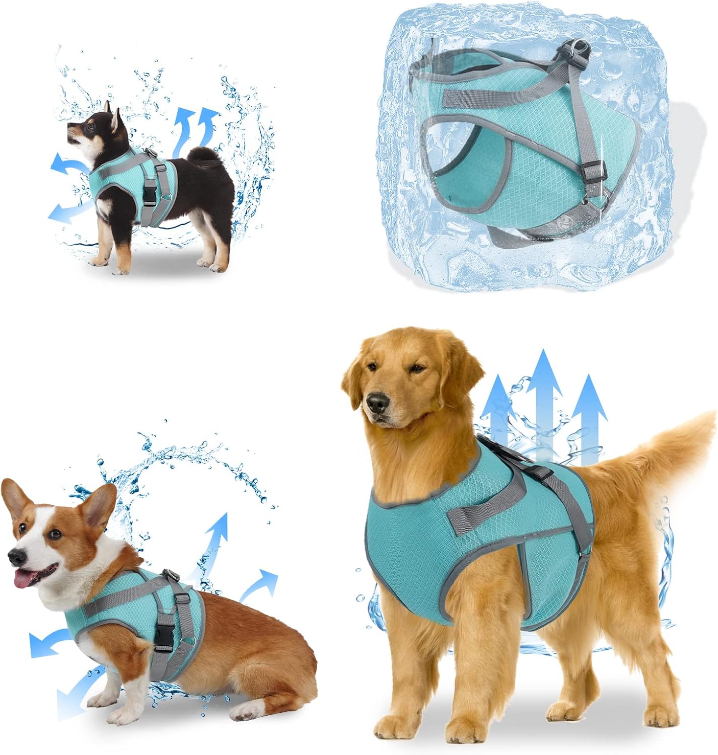 oUUoNNo Dog Cooling Vest,Cooling Vest for Dogs,Cooling Jacket,Pet Cooling Vest image 0
