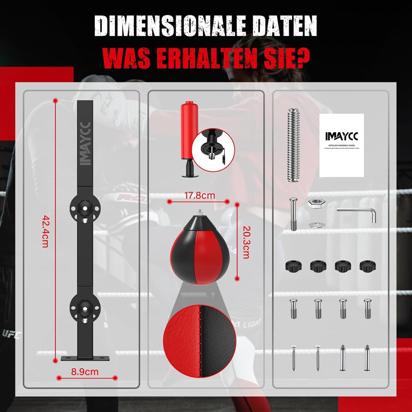 IMAYCC Speed Bag Boxing ,No Bracket image 1