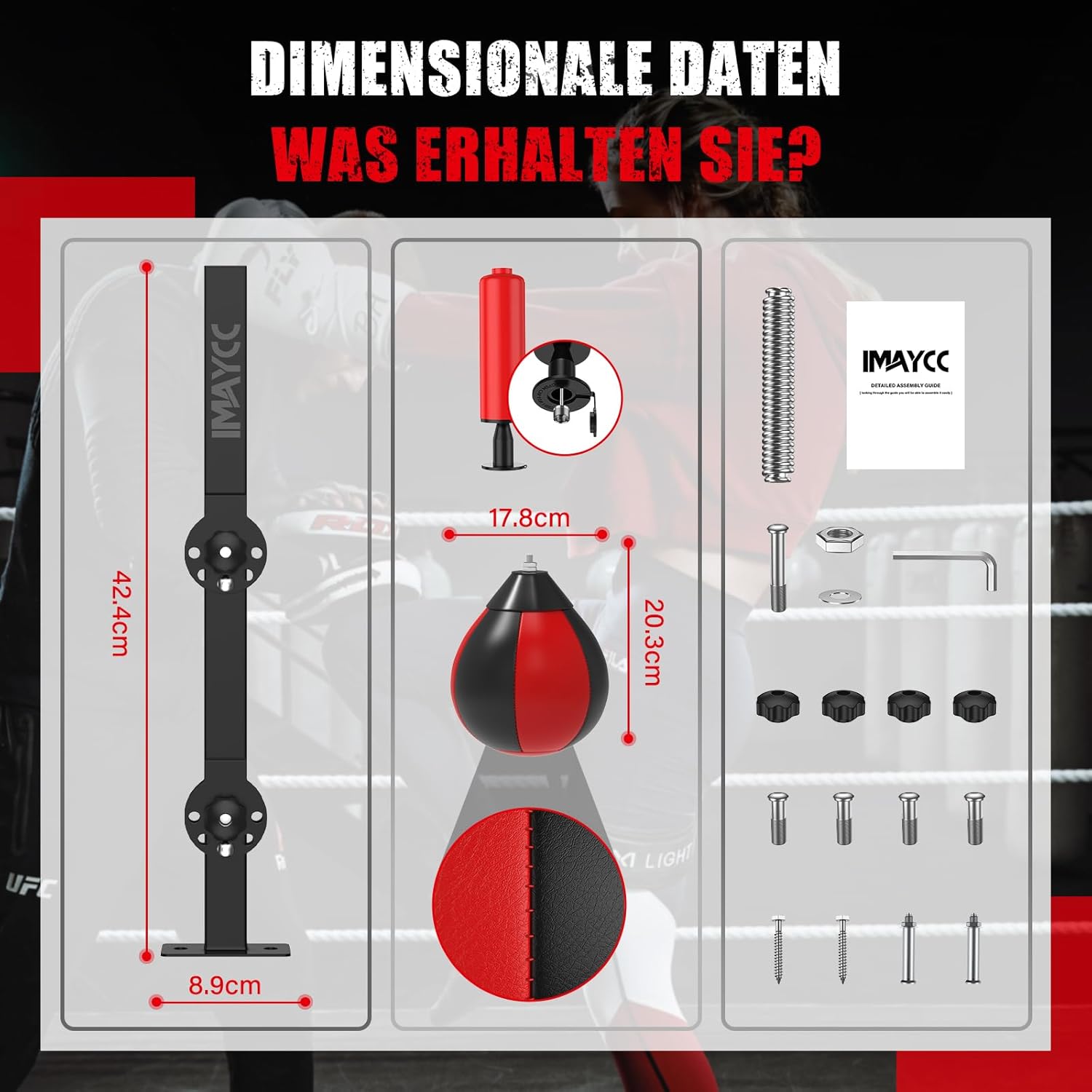IMAYCC Speed Bag Boxing ,No Bracket image 1