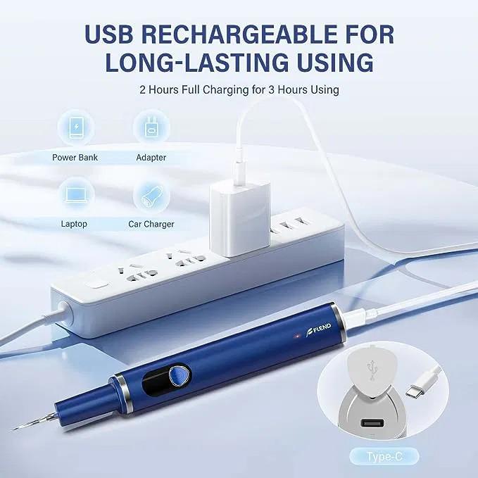 LED Light, Electric Cleaner Tool for Teeth, Teeth Cleaning Kit with 4 Modes USB image 5