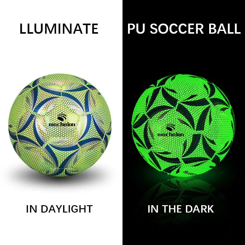 Glow in Dark Soccer BALL Custom Machine Sewn Practice Ball Soccer Ball  Size  5 image 2