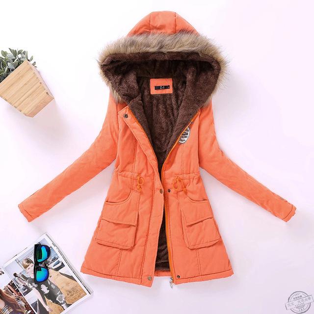 Hooded Medium-Long Casual Parka image 21