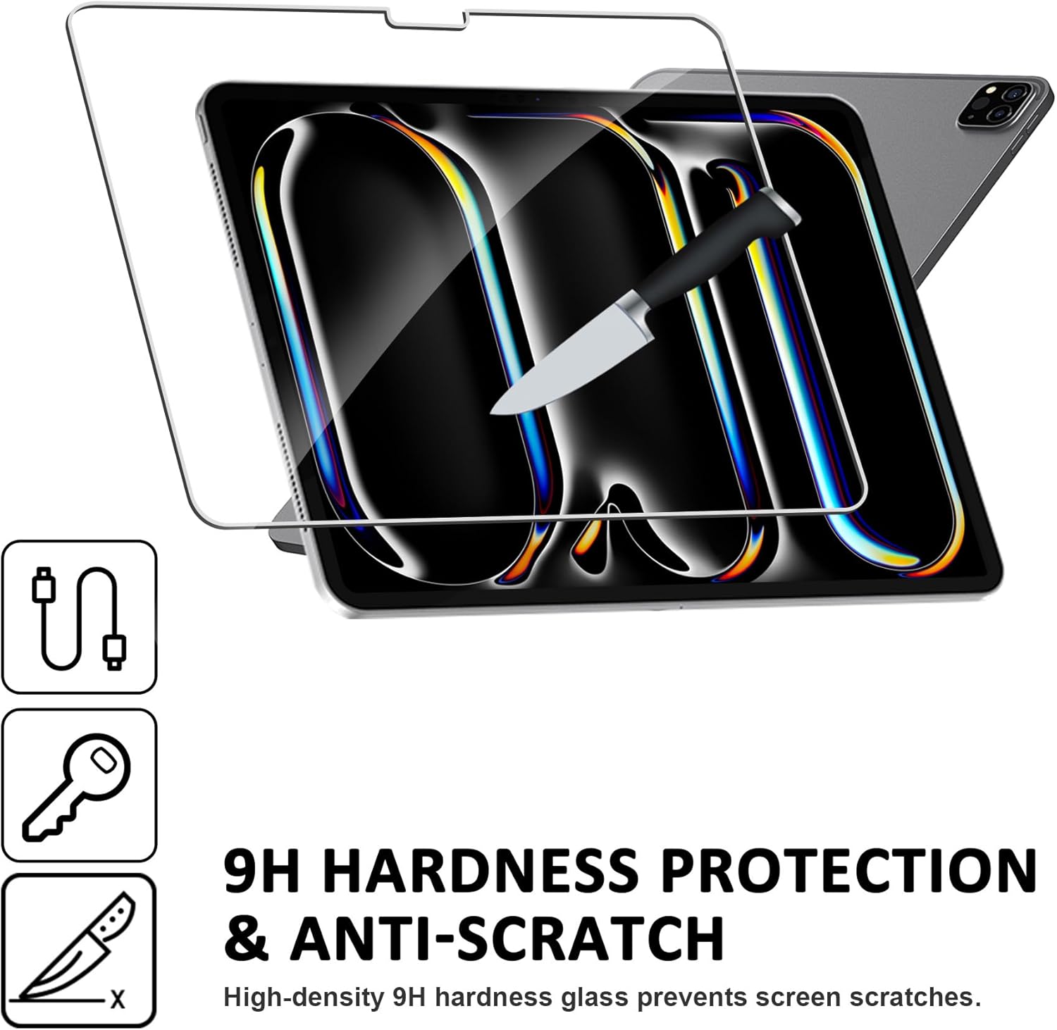 TOPESCT 2-Pack Screen Protector for iPad Pro 11-Inch M4 (2024), 9H image 7