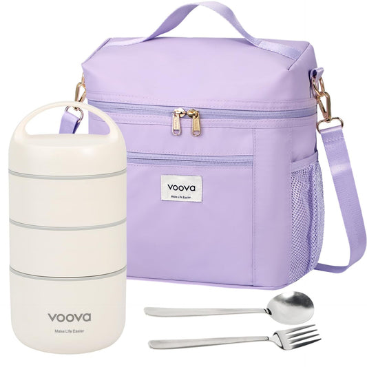 Voova Stackable Stainless Steel Thermal Lunch Box image 0