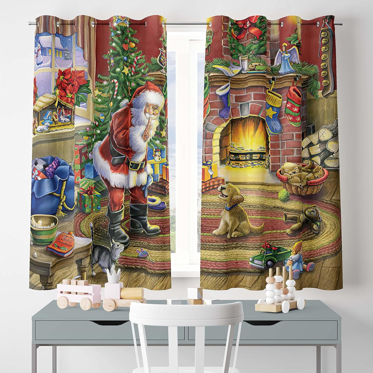 SHUIZHIHE Print Curtains Printed Curtains Boys and Girls Room image 4