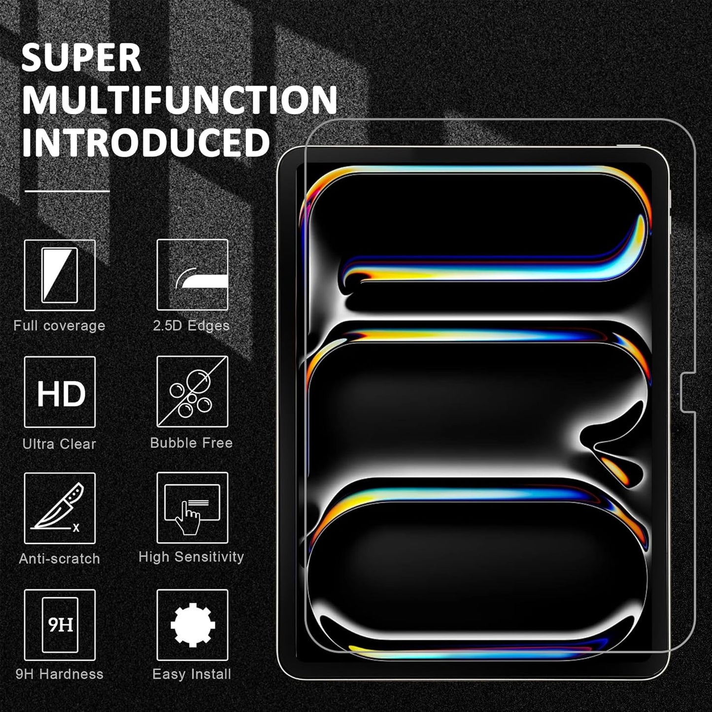 TOPESCT 2-Pack Screen Protector for iPad Pro 11-Inch M4 (2024), 9H image 6