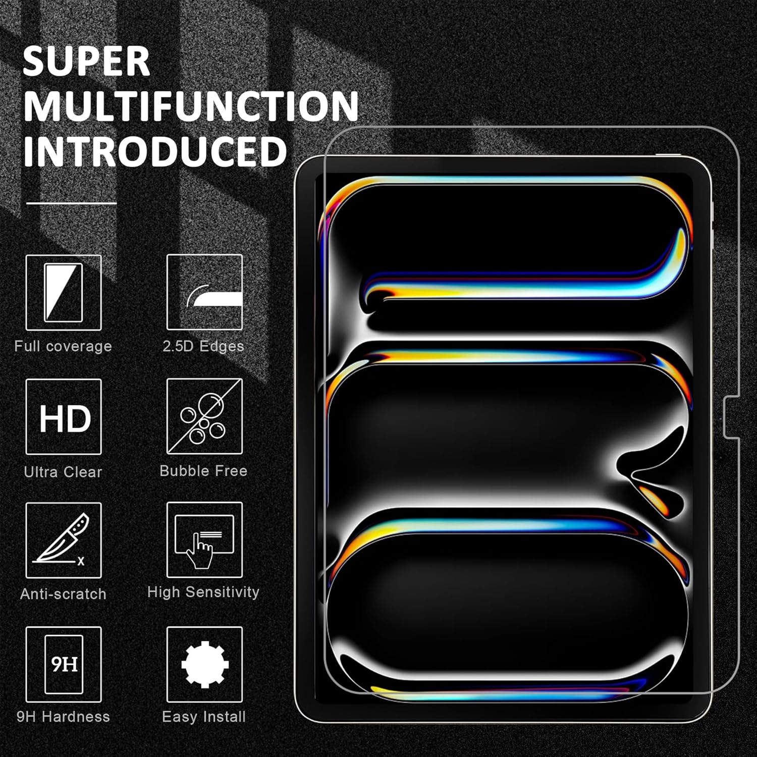 TOPESCT 2-Pack Screen Protector for iPad Pro 11-Inch M4 (2024), 9H image 6