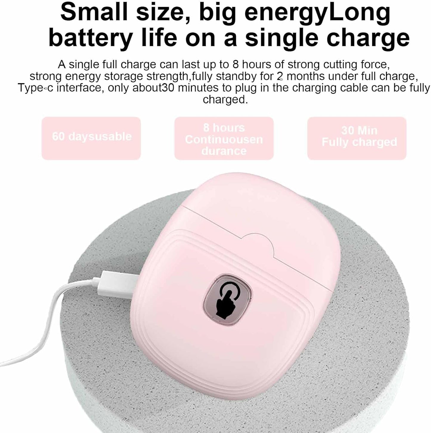 Guegine DUAL-Speed Electric Nail Clipper – Trimmer & Polisher with LED & USB-C C image 5