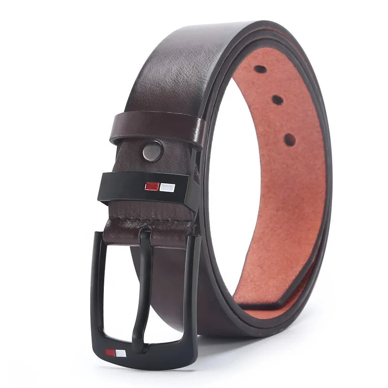 Luxury Brand Men's Slide Buckle Belt Synthetic Leather. image 1