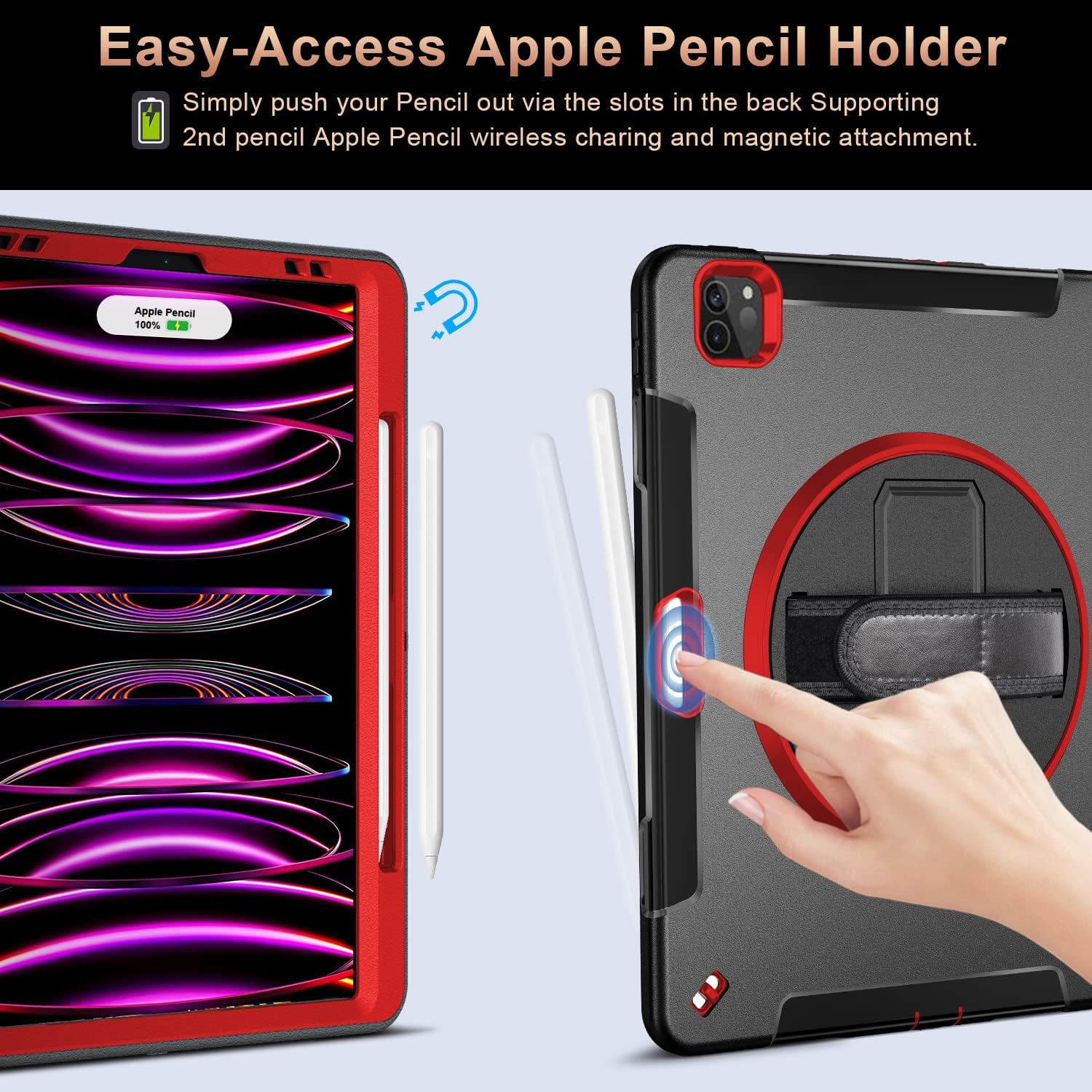 Case for iPad Pro 12.9 2022/2021: Military Grade Heavy Duty Shockproof image 4