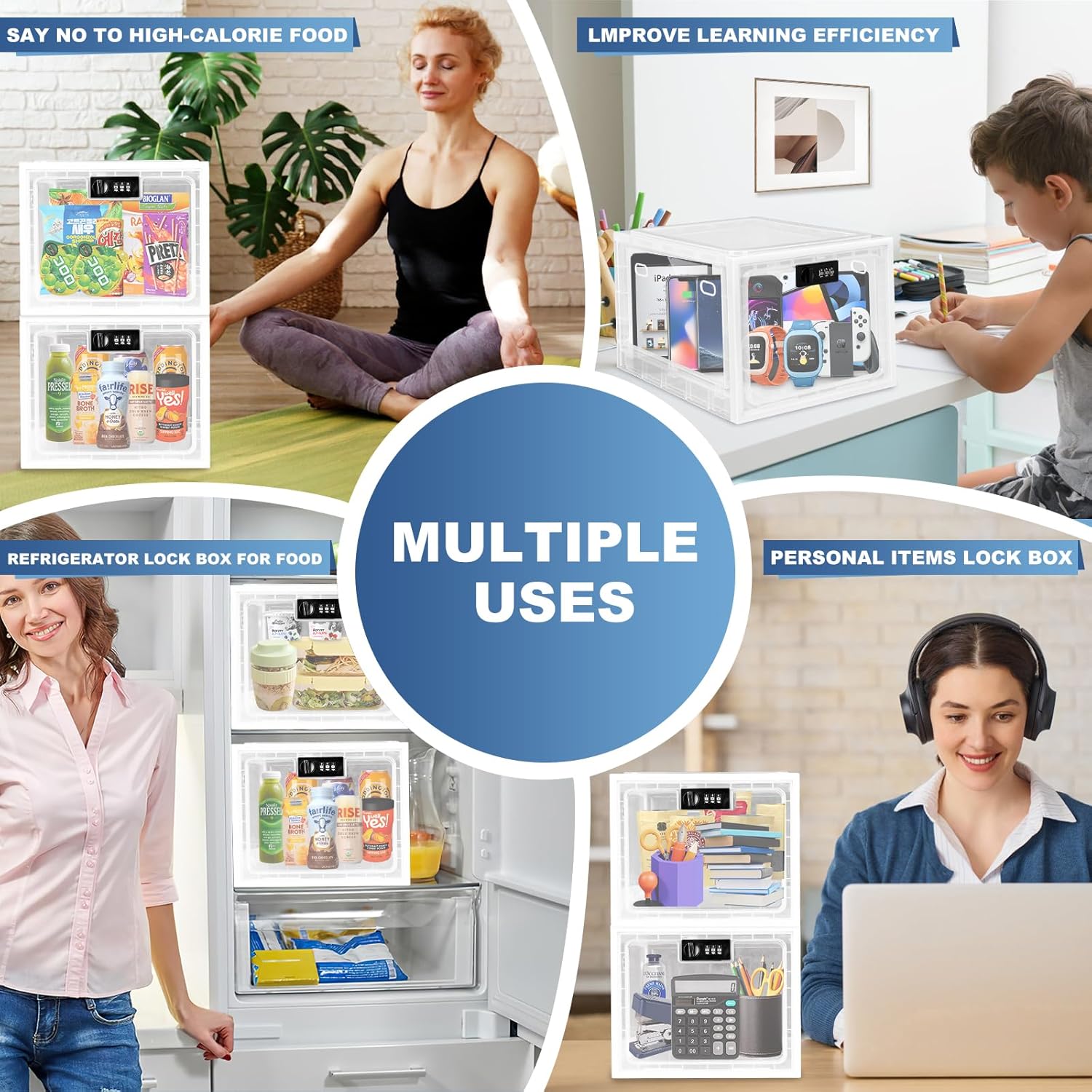 Lockable Medicine Box, Clear Medicine Storage Box image 3