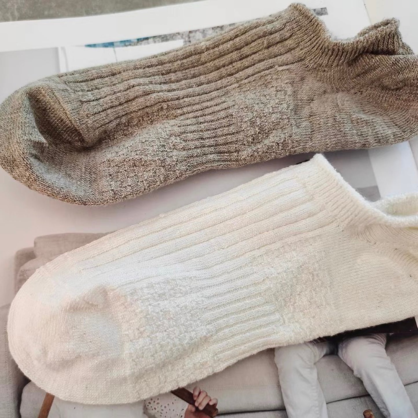 Friendly Natural Hemp Fiber Soft Custom Wholesale Hemp Wholesale Crew Socks image 5