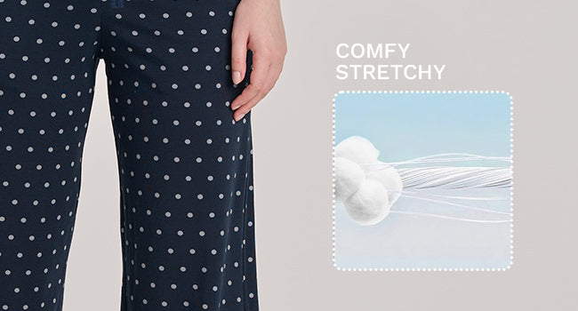 Women's Soft Knit Flared Pijama Pants with Drawstring Waist for Lounging image 1