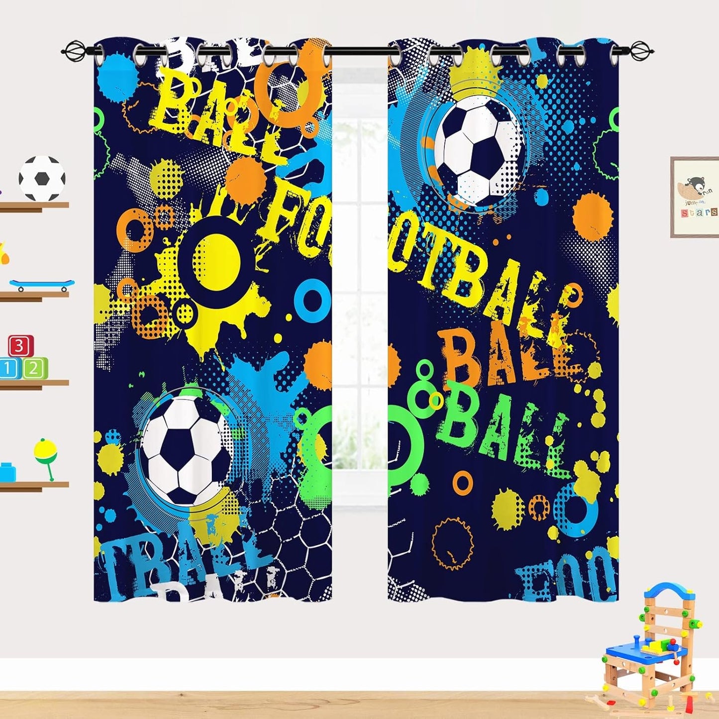 SHUIZHIHE Print Curtains Printed Curtains Boys and Girls Room image 9