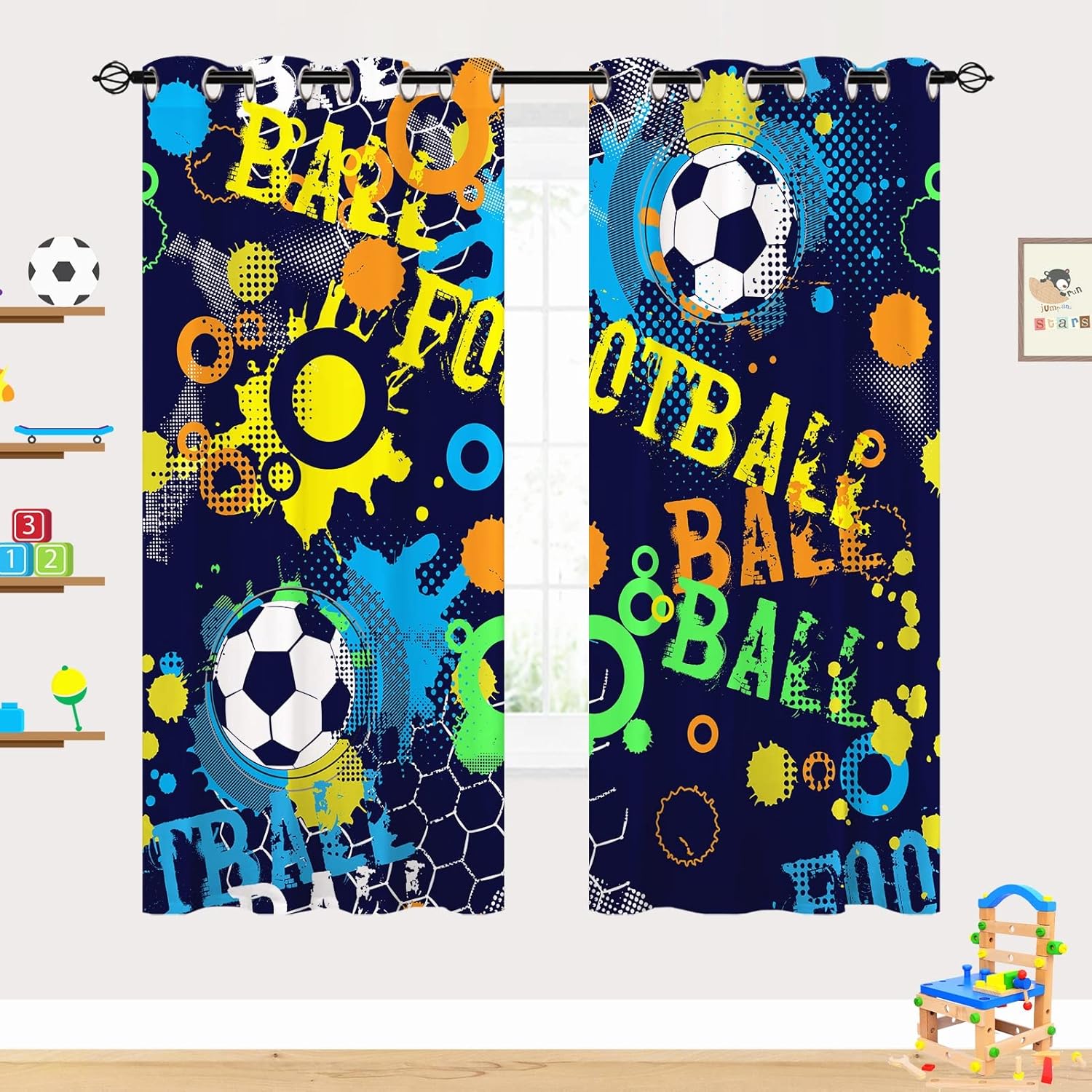 SHUIZHIHE Print Curtains Printed Curtains Boys and Girls Room image 9