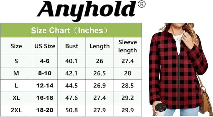 Anyhold Women's Full-zip Jacket Long Sleeve Stand Collar Sweatshirt image 3