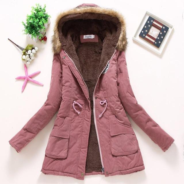 Hooded Medium-Long Casual Parka image 14