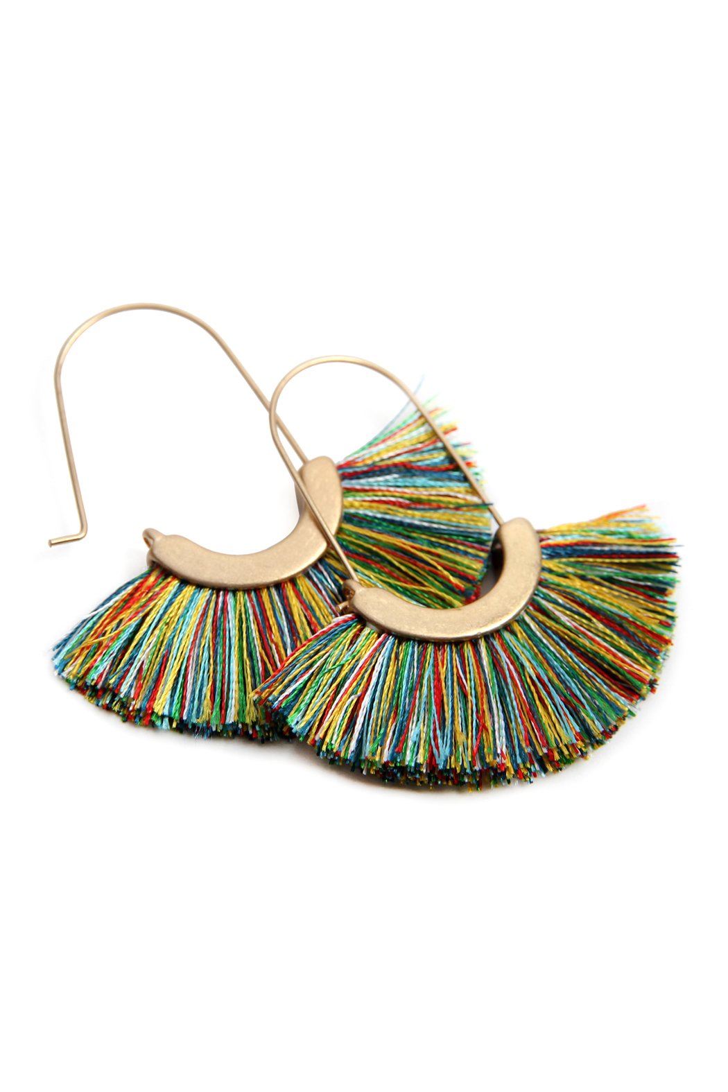 Mye1038 - Fan Shape Drop Hoop Earrings image 3