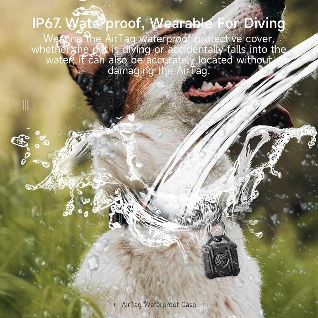 Pippa & Max Waterproof IP68 AirTag Holder for Pets - 360° Full Protection image 5