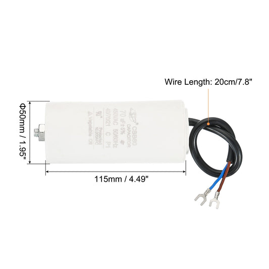 Harfington CBB60 70uF AC450V Run Capacitor for Motors & HVAC image 0