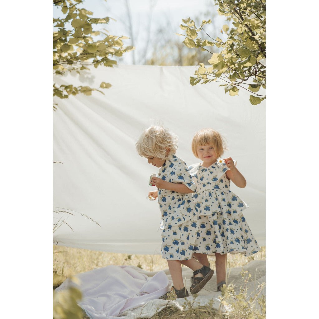 Organic Blueberry Frill Dress image 1