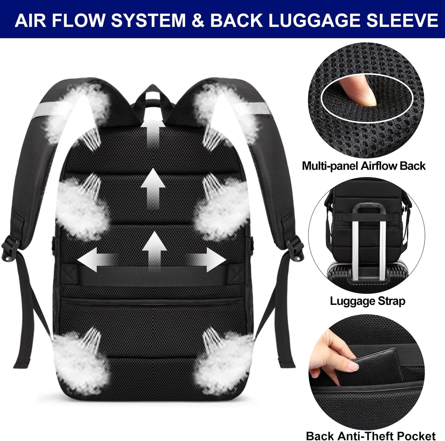 Wenig Extra Large Backpack for Men 50L,Water Resistant 17Inch image 4