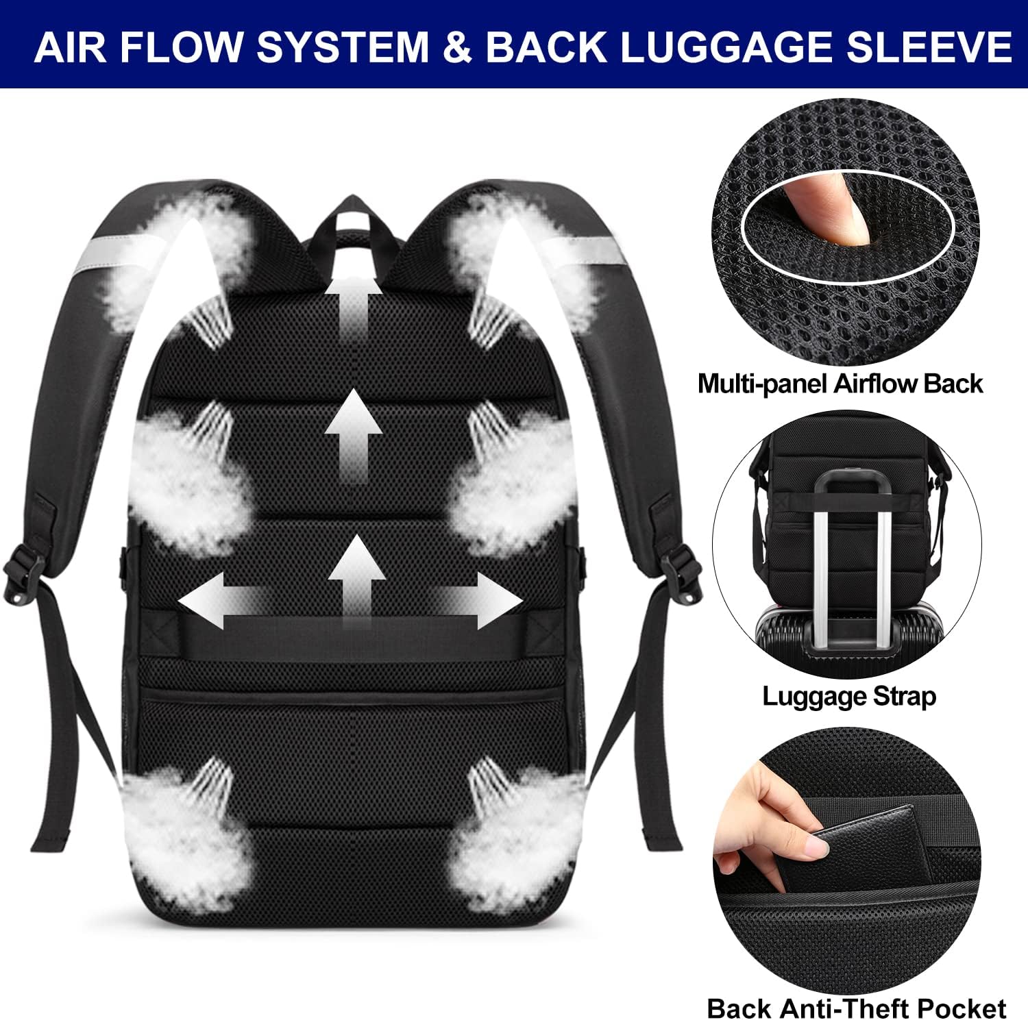 Wenig Extra Large Backpack for Men 50L,Water Resistant 17Inch image 4