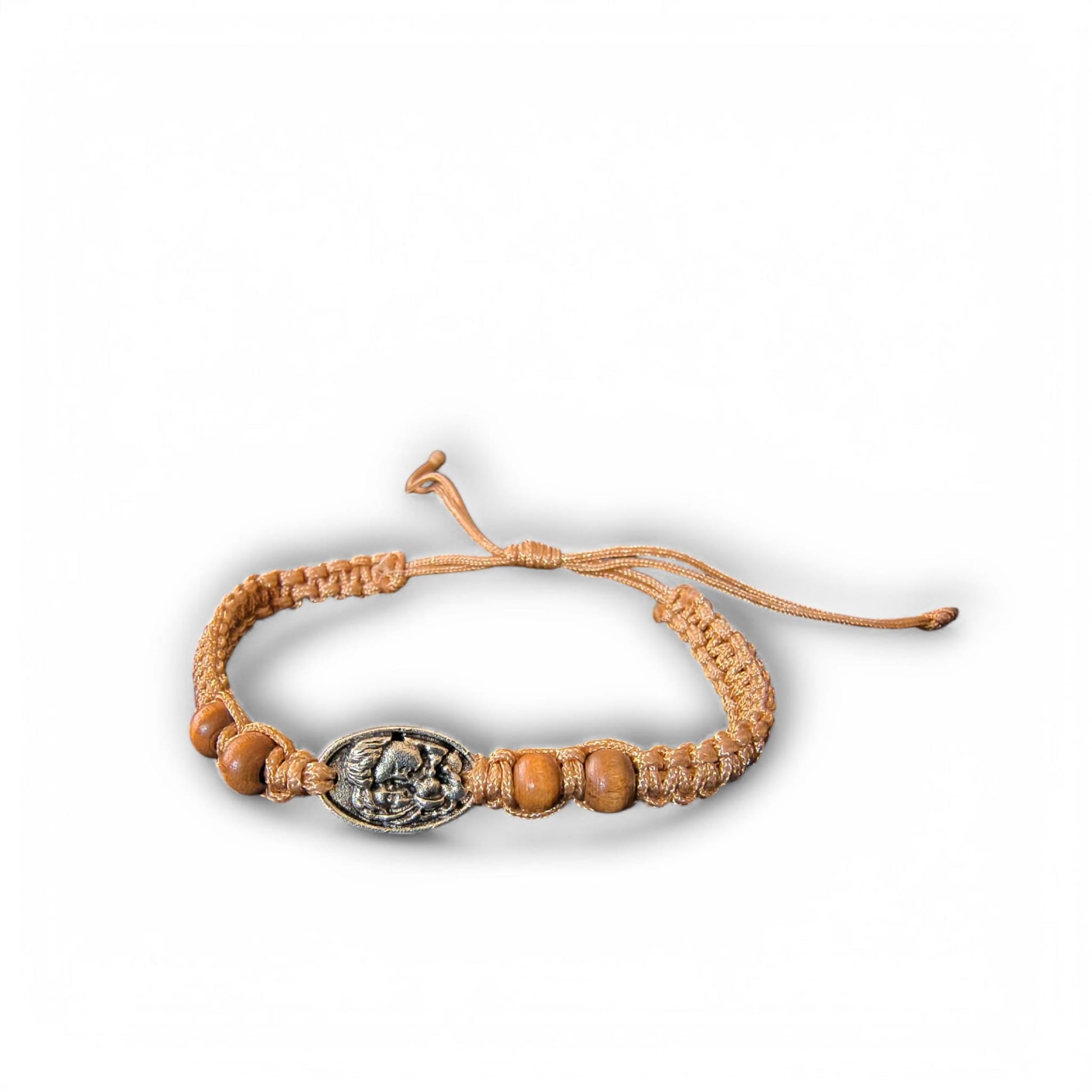 Holy Land Jerusalem Bracelet - Olive Wood & Holy Family Icon image 2