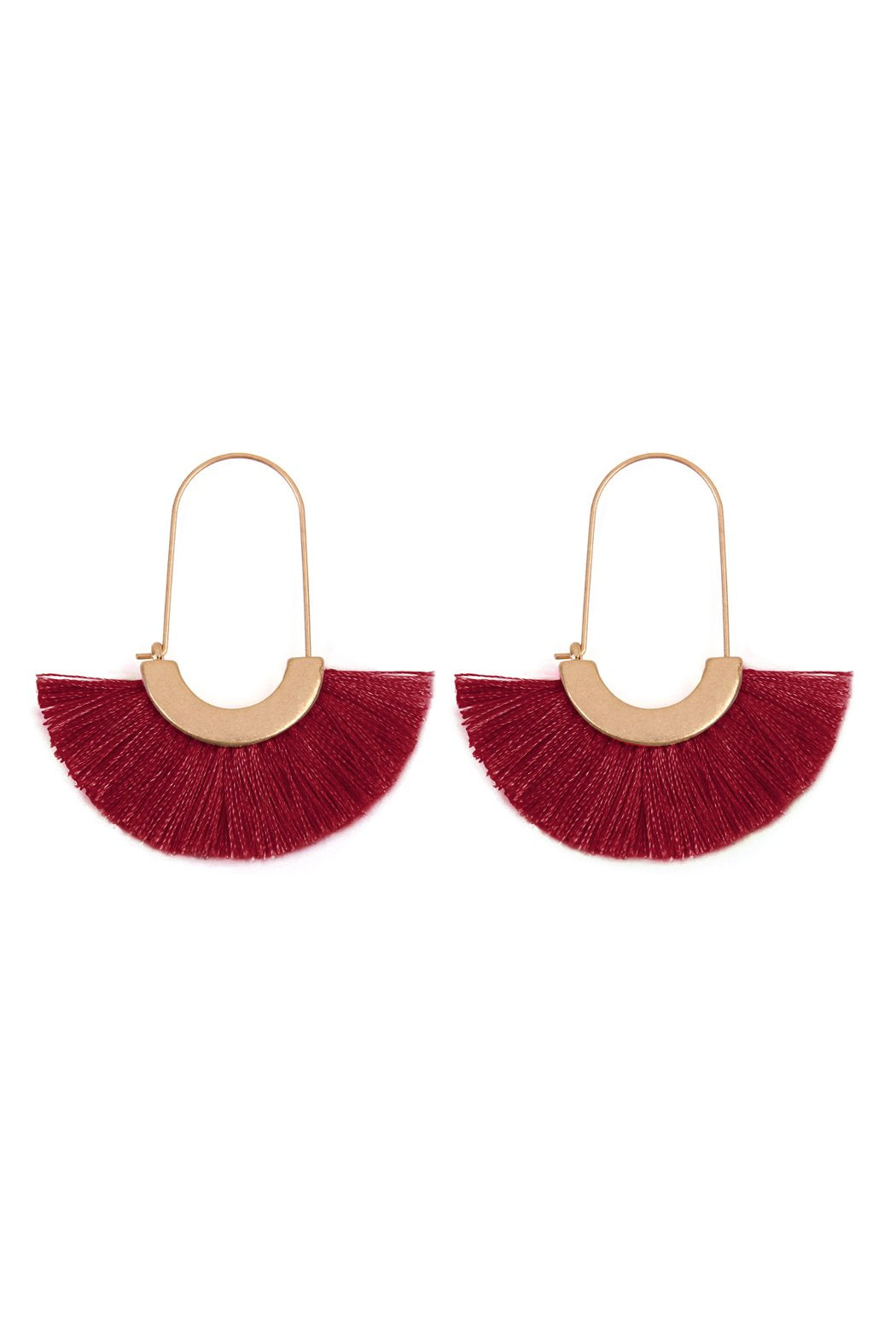Mye1038 - Fan Shape Drop Hoop Earrings image 6