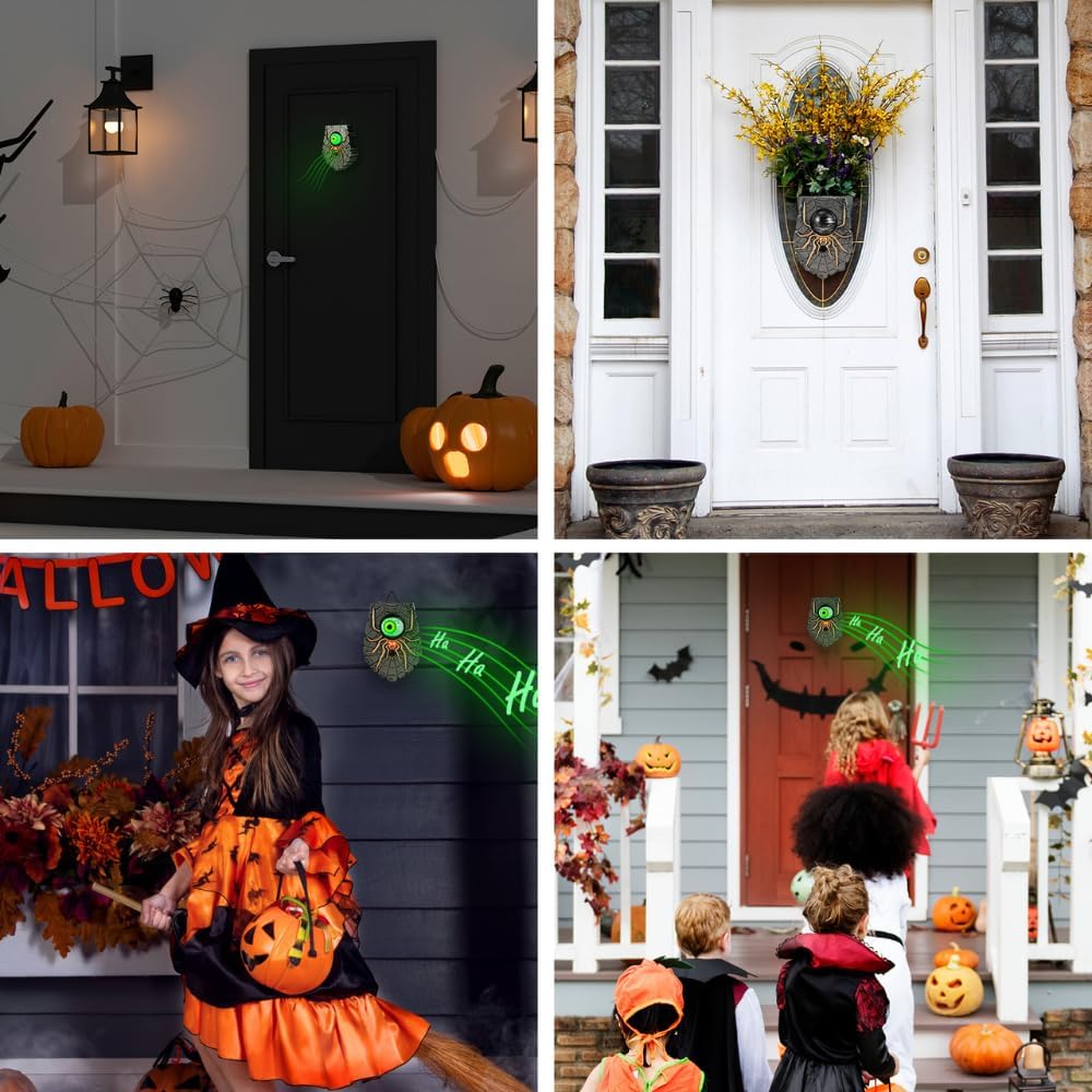 TRIXES Halloween Doorbell, Haunted Eyeball - Creepy Light Up Eyeball Doorbell image 5