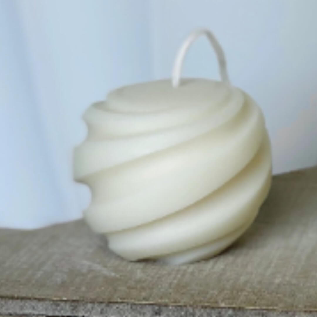 Minimalist Swirl Candles – Handcrafted Soy Wax Décor image 4