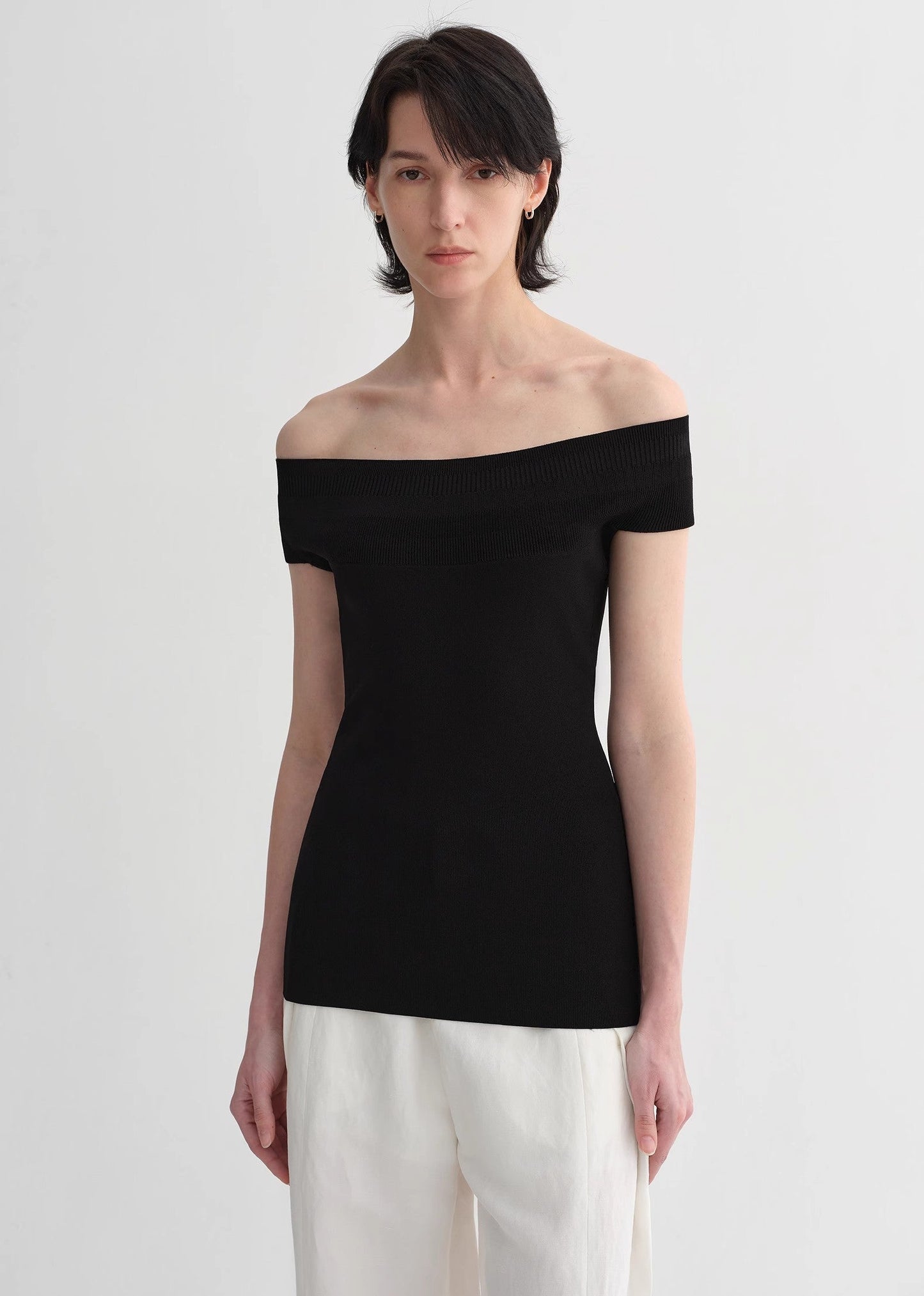 Mulberry Silk Blended One-Shoulder Strapless Elegant Multi-Color Knitted Summer image 8