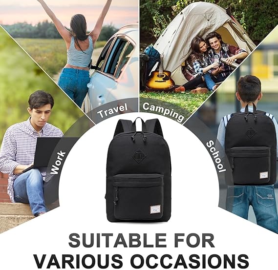 Kasgo School Backpack, Lightweight Water-Resistant Rucksack Large Capacity Backp image 0