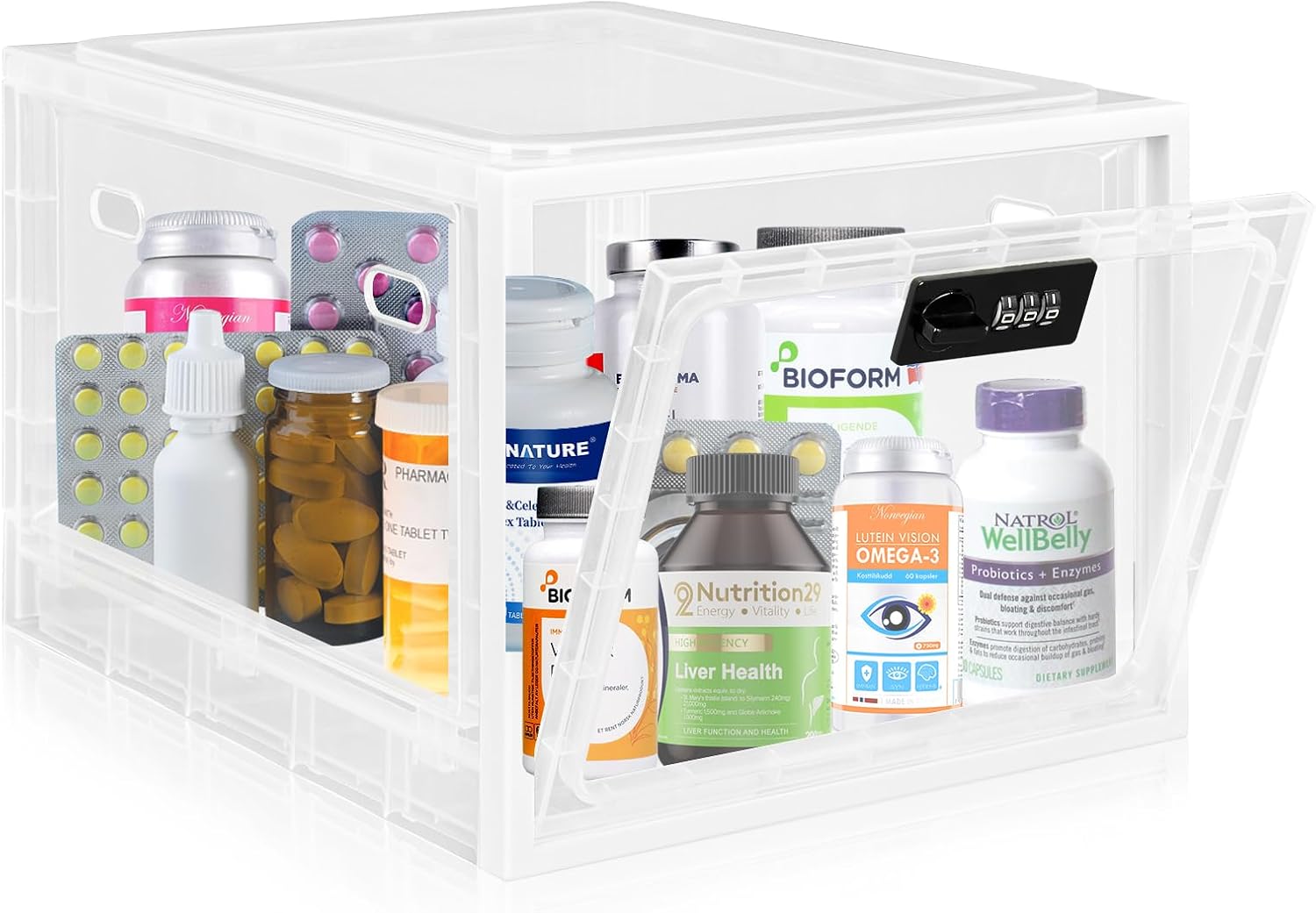 Lockable Medicine Box, Clear Medicine Storage Box image 6