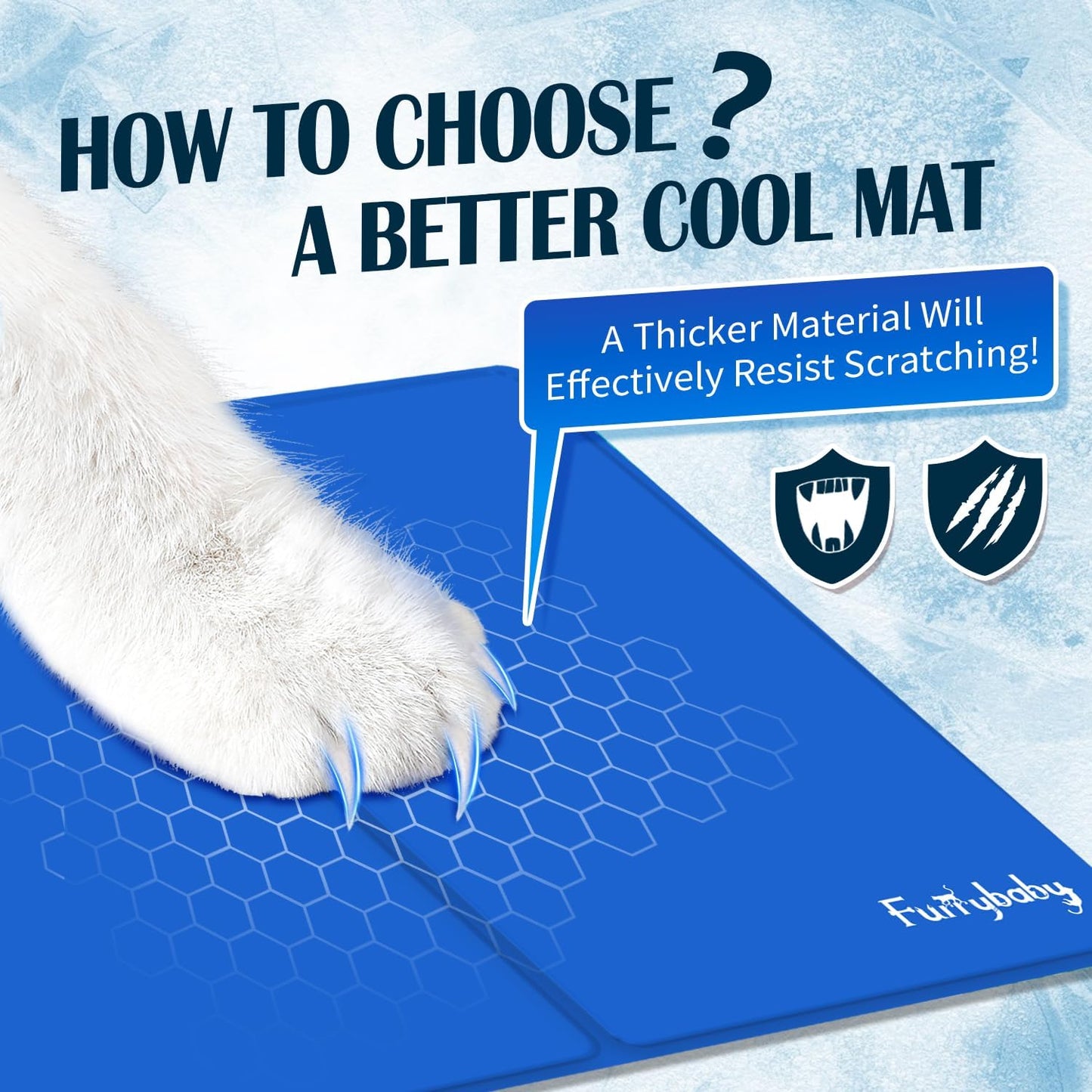 Furrybaby Dog Cooling Mat, Pet Bed Dog Mat Self-Cooling Pad image 4