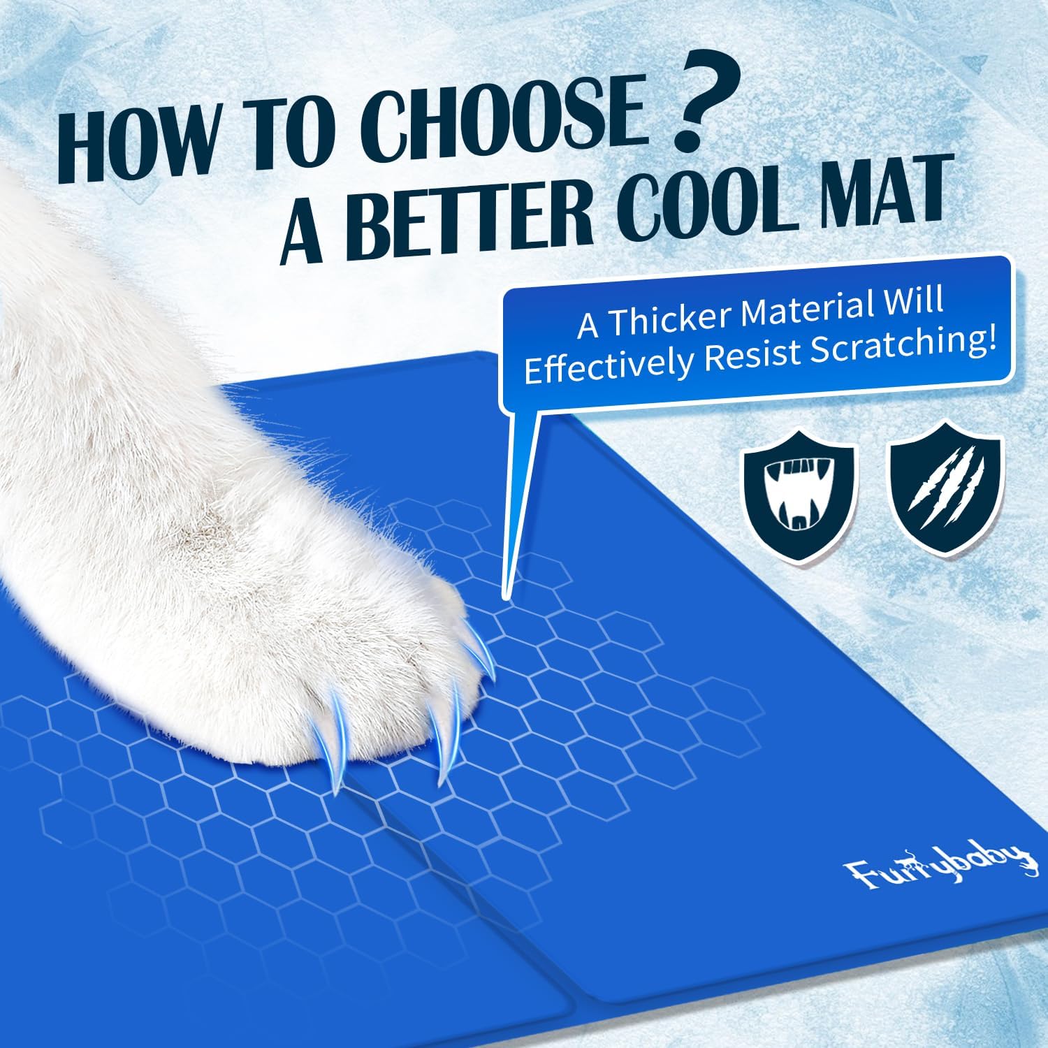 Furrybaby Dog Cooling Mat, Pet Bed Dog Mat Self-Cooling Pad image 4