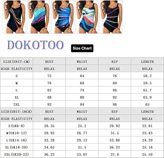 Dokotoo Women's High Waist One-Piece Swimsuit image 4