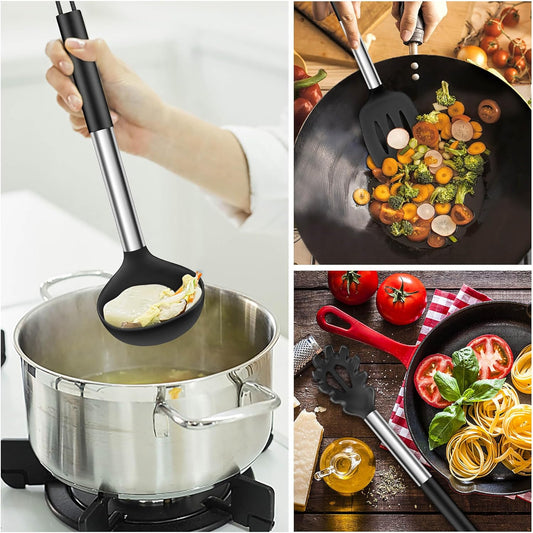 Herogo 6-piece Silicone Kitchen Utensil Set, Heat Resistant & Non-Stick image 0