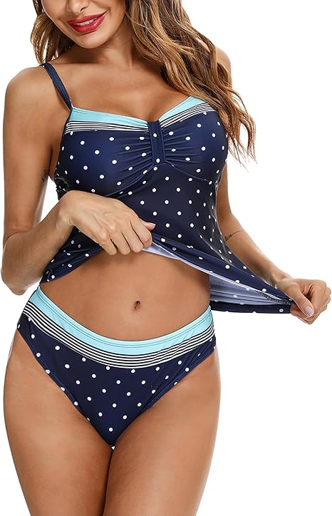 Aottori Tankini Sets for Women UK Ladies Printed Tankinis Swimwear with Shorts image 7