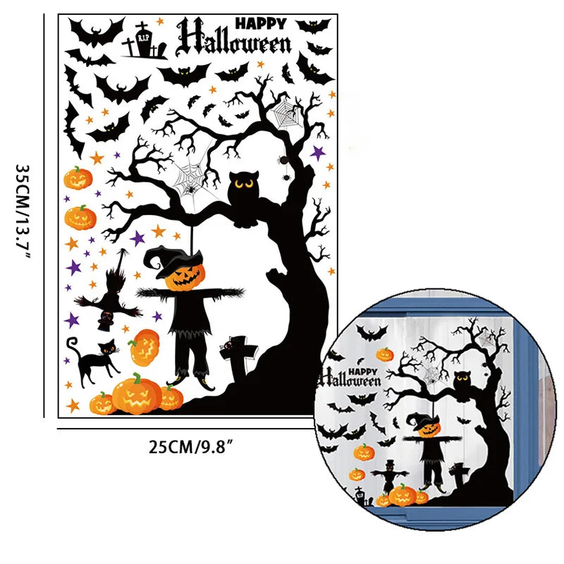 Halloween Decoration Horrible Bloody Handprint Stickers Halloween Window Wall image 8