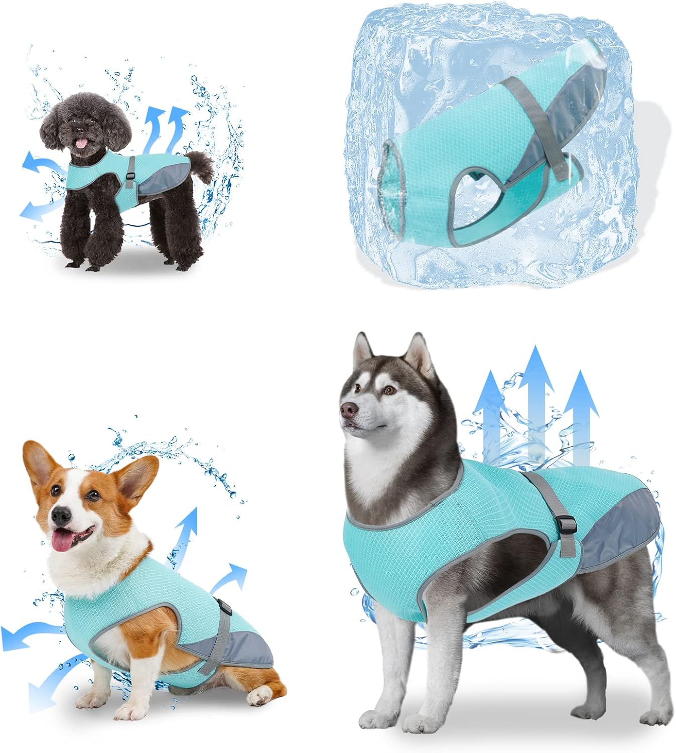 oUUoNNo Dog Cooling Vest,Cooling Vest for Dogs,Cooling Jacket,Pet Cooling Vest image 1