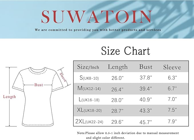 SUWATOIN 50th Birthday T Shirt Women Vintage 1974 T Shirt image 4