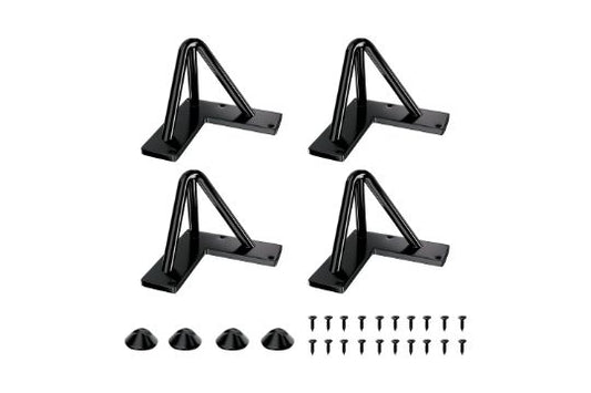 [Pack of 2 ]SANKEYTEW 10cm Metal x4 Hairpin Table Legs, Black, Floor Protectors image 0