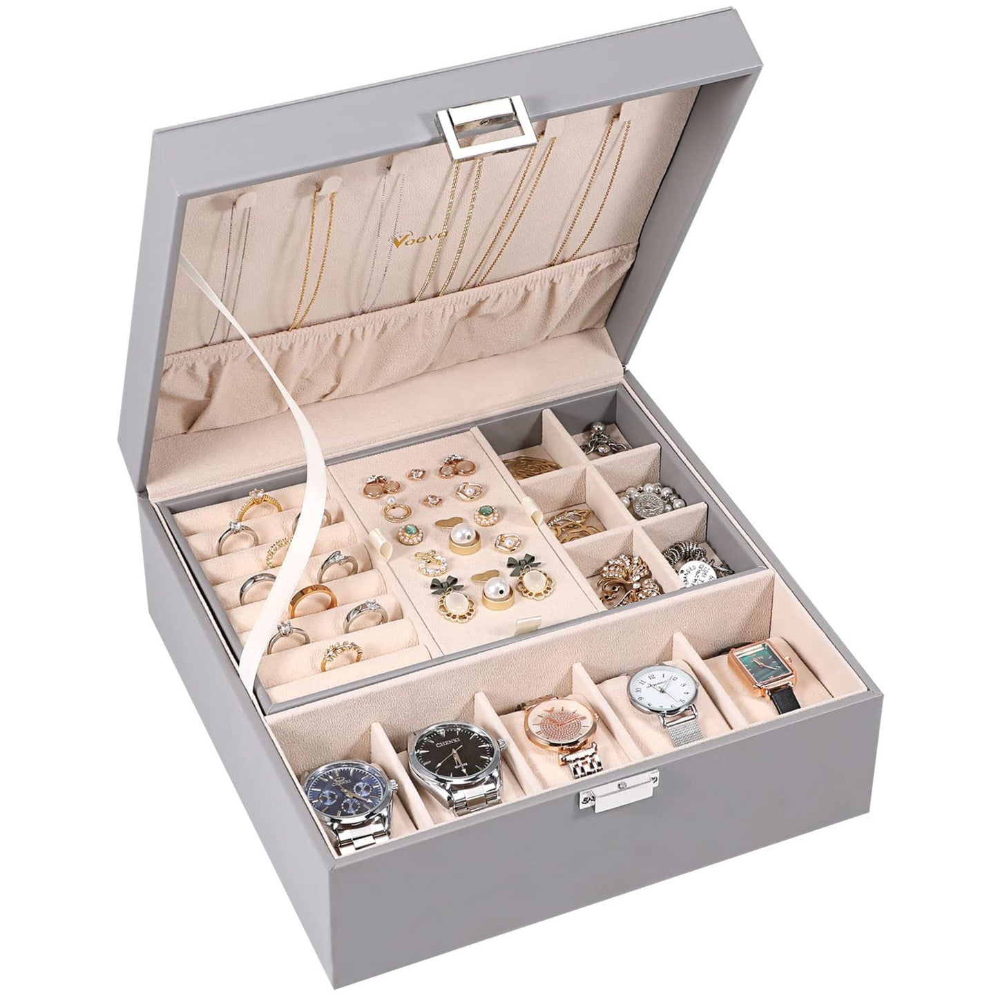 Voova Jewellery Box Organiser for Women Girls image 1