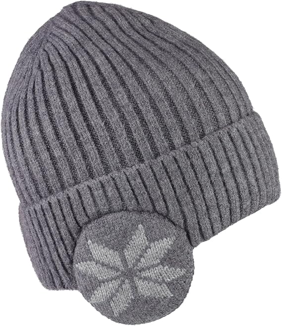 NICEYEA Winter Warm Knitted Beanies Hat for Men Women Thermal Skull Cap with Win image 5
