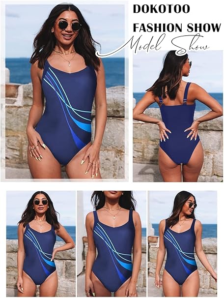 Dokotoo Women's High Waist One-Piece Swimsuit image 6