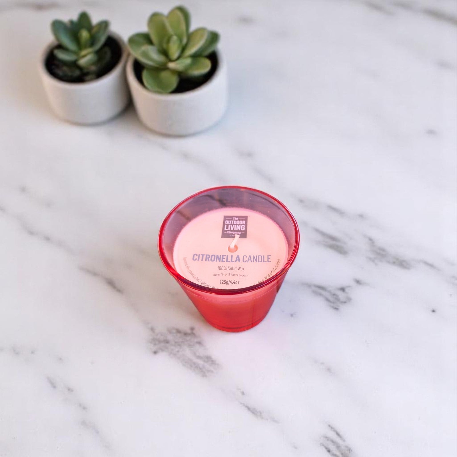 Citronella Candles Outdoor – 2/4 Pack Insect Repellent Candles in Colored Glass image 2